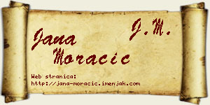 Jana Moračić vizit kartica
